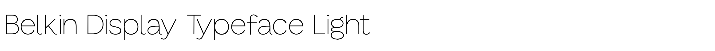 Belkin Display Typeface Light
